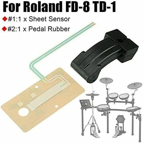 مشغل مطاطية مستشعر لوحات الورقة لـ Roland FD-8 DRUM HI HAT Podal Part Part Part Circuit TD4 9 11 15 17 in Saudi Arabia