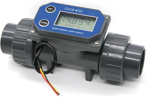 2-1/2inch Electronic LCD Digital Display Flowmeter NPN Turbine Flow Meter PVC Pipe Liquid Water for Farm/Garden Irrigation in Saudi Arabia