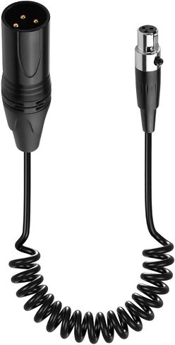 cerrxian mini xlr أنثى إلى xlr الذكور ملفوف 3 دبوس إلى 4 دبوس كابل الميكروفون mini للميكروفونات والخلاطات 1.64 قدم in Saudi Arabia