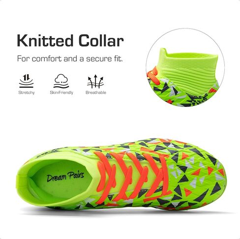 DREAM PAIRS Boys Girls Indoor Soccer Shoes High Top Football Turf Futsal Shoes for Little/Big Kid in Saudi Arabia