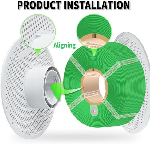 PLA Basic Refill Filament 1.75mm High-Speed, Easy to Print, Eco Friendly with RFID for Bambu Lab X1, X1C, P1S, P1P,A1, A1 MINI AMS 1KG (2.2lbs) Exclude Spool +/- 0.03mm (Bamboo Green 10501) in Kuwait