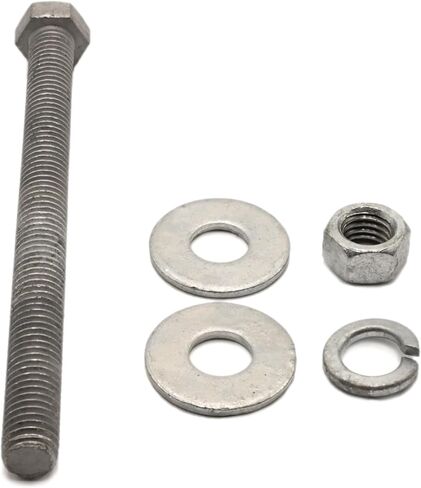 3/8 "-16 × 1 Hot Glvanized Hex Brott Kit (50 مجموعة) W/ 100 غسالة مسطحة ، 50 صواميل ، 50 غسالات قفل تقسيم. الصف A307 ، الخيط الكامل - بواسطة Fastener Depot ، LLC in Saudi Arabia
