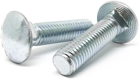 1/4-20 X 3 1/2 Carriage Bolts Grade 5 Coarse Zinc - Pack of 10 in Saudi Arabia