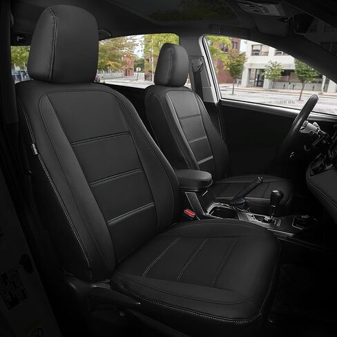 FREESOO for Toyota Corolla Seat Covers LE 2023 2024 2025, Custom Fit Car Seat Covers Full Set, Luxury Leather Seat Covers for Cars, Waterproof Car Seat Cover Protector Cushions, Black Blue Full Set in Kuwait