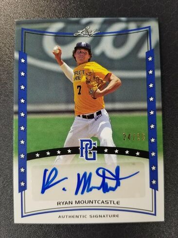 Ryan Mountcastle 2014 LEAF PERFECT GAME AUTO BLUE #D 24/25 BALTIMORE ORIOLES! - MLB Autographed Baseball Cards in Saudi Arabia