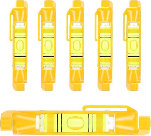5PCS String Line Level Mini Hanging String Level Tools Bubble Spirit Post Level Measuring Layout Tools for Building Trades Bricklaying Tiling Engineering Surveying Metalworking(Yellow) in Saudi Arabia