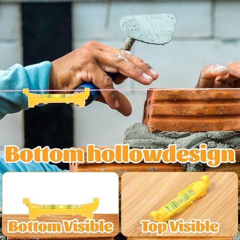 5PCS String Line Level Mini Hanging String Level Tools Bubble Spirit Post Level Measuring Layout Tools for Building Trades Bricklaying Tiling Engineering Surveying Metalworking(Yellow) in Saudi Arabia