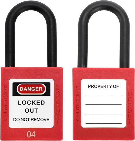 Yesland 10 Pack Lockout Lock ، مجموعات قفل قفل أمان ، Loto Locks بشكل مختلف لتأمين المحطات والأجهزة ، باللون الأحمر in Kuwait