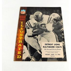 1964 Baltimore Colts في برنامج Detroit Lions NFL Football Program 8-14-64-برامج اتحاد كرة القدم الأميركي in Kuwait