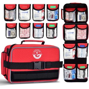 418-Piece First Aid Kit, All-in-One Waterproof Survival Kit for Home, Car, Travel, Hiking & Outdoor Emergencies | Tear-Resistant & Compact Design for Business, Vehicle & School Use in Saudi Arabia