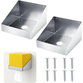 مجموعة Blulu من 2 خرقة في صندوق جدار جبل Mount Aluminium Dispenser Storage Rack منظم لمقطورة السباق المغلقة ، متجر ، تخزين المرآب ، الفضة ، 9.7 'l x 9.7' w x 6 '' h in Kuwait