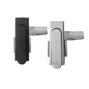 Cabinet Door Lock Zinc Alloy Plane Lock Fire Box Lock Black Electric Box Latch Flat Locks MS717-1 1Pcs(Silver-Zinc Alloy) in Saudi Arabia