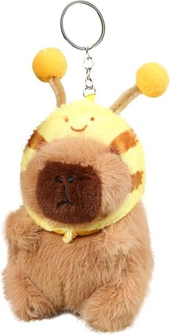 Plush Keychain Capybara Charm for Women Teens & Animal Lovers | for Handbags Purses Backpacks & Car Keys | Birthday Gift in Saudi Arabia
