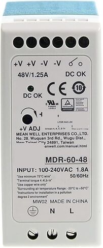 MDR-60 DIN-Reail 60W Switching Power Supply 5V 12V 24V 48V Signal (MDR-60-12 | 12V) in Kuwait