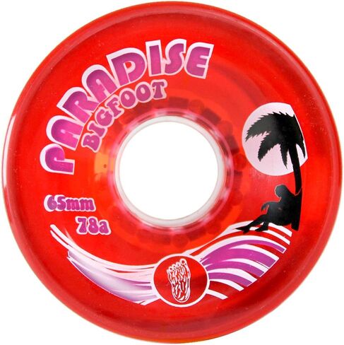 TGM Skateboards Bigfoot Freeride Longboard عجلات 65 مم 78A جزيرة SHR Cruiser + ABEC 9's (أحمر) in Kuwait