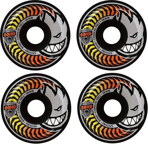 Spitfire Skateboard Wheels 58mm 80HD Fade Conical Full Black in Saudi Arabia