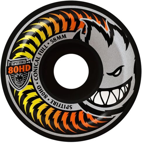 Spitfire Skateboard Wheels 58mm 80HD Fade Conical Full Black in Saudi Arabia