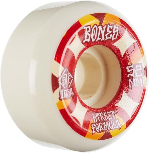 Bones Unisex's Wheels STF Retros 103A V5 Sidecut Skateboard, White, 52 mm, WSCATRV55203W4 in Saudi Arabia