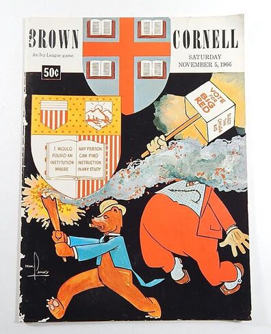 Brown Bears vs Cornell Big 11/5/66 Vintage College Football Program - برامج الكلية in Saudi Arabia