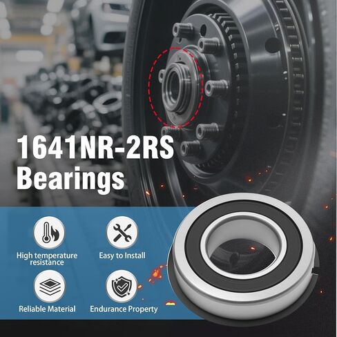 4PCS 1641NR-2RS محامل ، 1INCH (25.4 مم) معرف X 2INCH (50.8 مم) OD X WIDTH (14.288mm) محامل كرات أخدود عميقة مع حلقة المفاجئة ، استبدل للتطبيق الصناعي in Saudi Arabia
