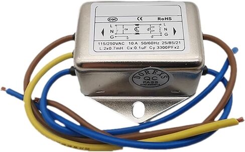 DAA1-10A Single-Phase AC Power Filter 220V 10A Anti-Interference Filter DAA1-6A Lead(Daa1-6alineindifferentdirections) in Saudi Arabia