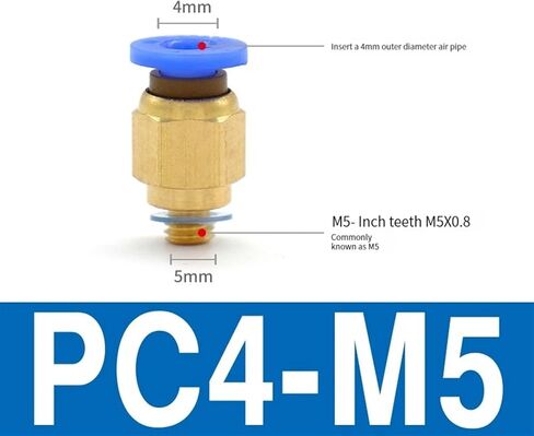 موصل الهواء الهوائي PC PC 4/6/8/10/12MM مؤشر ترابط 1/8 1/4 3/8 1/2 تركيبات خرطوم موصلات سريعة 1PCS (PC8-03) in Saudi Arabia