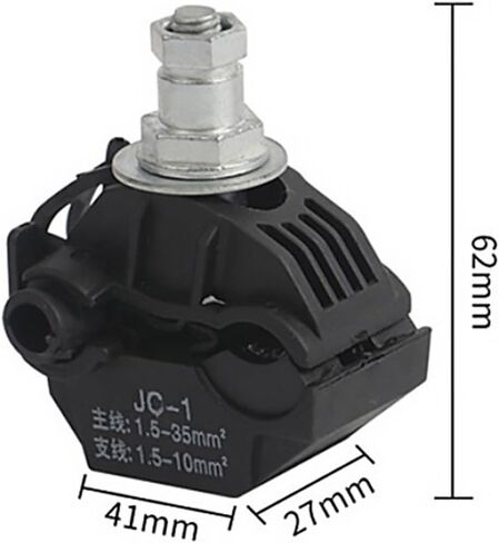 Insulation Piercing Connector No-Peeling Cable Clamp Quick Splitter 1KV Main Line Section1.5-35mm2 Branch 1.5-10mm2 JC-1 1Pcs in Saudi Arabia
