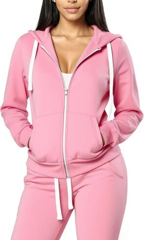 Womens 2 قطعة تعرق مجموعات zip up هوديي مع عرقلة متعرقات مسننات مطابقة مجموعات طويلة الأكمام ارتداء صالة in Kuwait