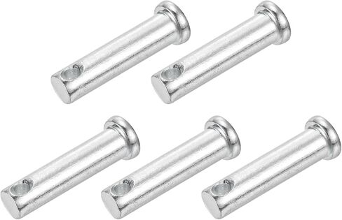 UXCELL 5PCS 3/8 "x1-1/2 Hole Hole Clevis دبابيس ، دبابيس ثقب مسطح من الصلب الكربوني ، ثقب واحد لإصلاح الميكانيكا ، تركيب الأثاث ، المعدات الصناعية ، DIY (الفضة) in Saudi Arabia