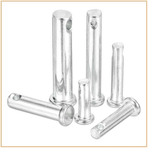 UXCELL 5PCS 3/8 "x1-1/2 Hole Hole Clevis دبابيس ، دبابيس ثقب مسطح من الصلب الكربوني ، ثقب واحد لإصلاح الميكانيكا ، تركيب الأثاث ، المعدات الصناعية ، DIY (الفضة) in Saudi Arabia