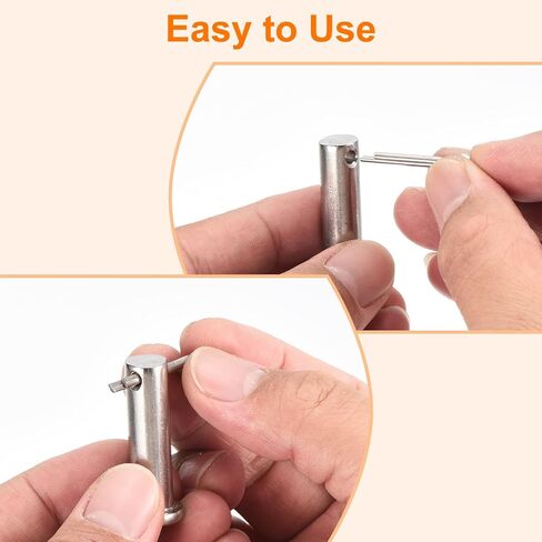 UXCELL 5PCS 3/8 "x1-1/2 Hole Hole Clevis دبابيس ، دبابيس ثقب مسطح من الصلب الكربوني ، ثقب واحد لإصلاح الميكانيكا ، تركيب الأثاث ، المعدات الصناعية ، DIY (الفضة) in Saudi Arabia