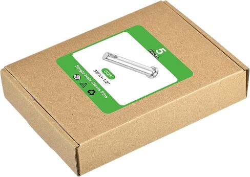 UXCELL 5PCS 3/8 "x1-1/2 Hole Hole Clevis دبابيس ، دبابيس ثقب مسطح من الصلب الكربوني ، ثقب واحد لإصلاح الميكانيكا ، تركيب الأثاث ، المعدات الصناعية ، DIY (الفضة) in Saudi Arabia
