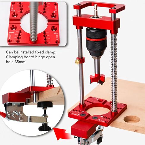 Aluminum Alloy Hand Electric Drill Fixing Bracket Holder 35mm Hinge Hole Locator for Accurate Woodworking Projects in Saudi Arabia