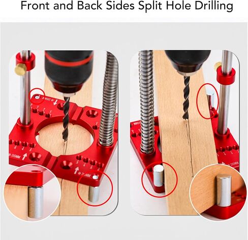 Aluminum Alloy Hand Electric Drill Fixing Bracket Holder 35mm Hinge Hole Locator for Accurate Woodworking Projects in Saudi Arabia