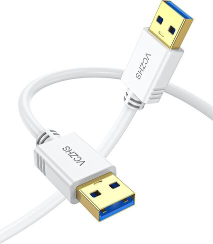 VCZHS Tech USB to USB Cable 3ft - Double Ended U SB Cord USB3.0 Male to Male Cable USB3.0 A to A Cord for Hard Drive Enclosures, DVD Player, Laptop Cooler in Saudi Arabia