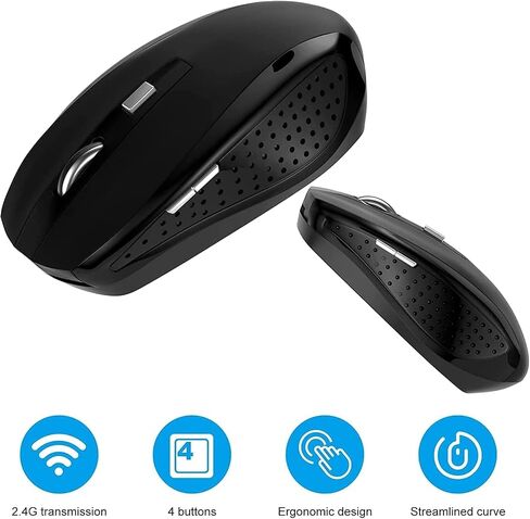 3 Pack Wireless Mouse ، 2.4 جيجا هرتز اللاسلكي الماوس Mouse1200DPI ، 6 أزرار مع جهاز استقبال Nano للكمبيوتر المحمول ، الكمبيوتر ، Chromebook ، الكمبيوتر ، دفتر ملاحظات ، Office (Red) in Kuwait