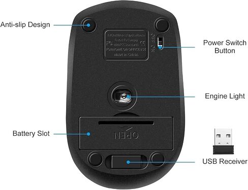 3 Pack Wireless Mouse ، 2.4 جيجا هرتز اللاسلكي الماوس Mouse1200DPI ، 6 أزرار مع جهاز استقبال Nano للكمبيوتر المحمول ، الكمبيوتر ، Chromebook ، الكمبيوتر ، دفتر ملاحظات ، Office (Red) in Kuwait
