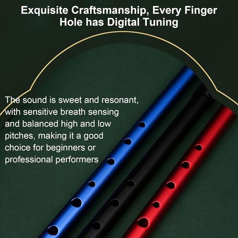 HUIOP Flute, C-Key Irish Whistle,Irish Whistle C Key 6-Hole Key of C 6 Holes Flute Penny Whistle Tin Whistle Wind Musical Instruments for Student Beginners Intermediates Experts, Gold in Saudi Arabia