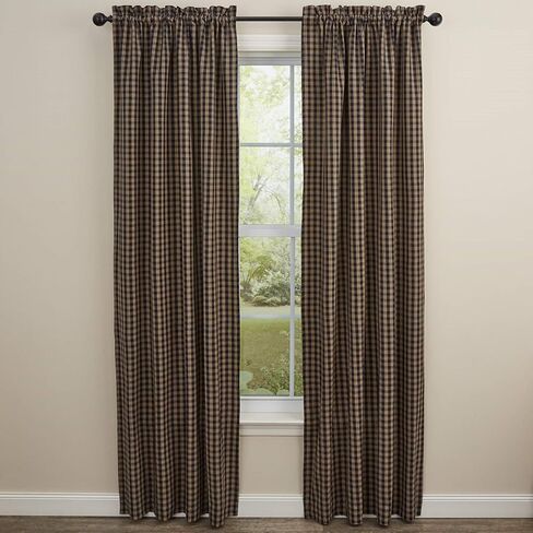 Park Designs Sturbridge Lined Panel, 84", Black in Kuwait