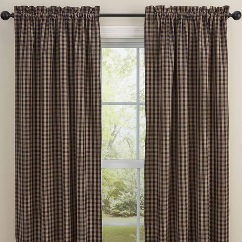 Park Designs Sturbridge Lined Panel, 84", Black in Kuwait