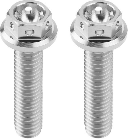 ECSING 2PCS M6X20MM مسامير رأس مسدس مسدس تيتانيوم سداسي سداسي الترباس ملولبة بالكامل البراغي المحفورة للدراجات الرياضية وأسلاك قفل KARTS in Saudi Arabia