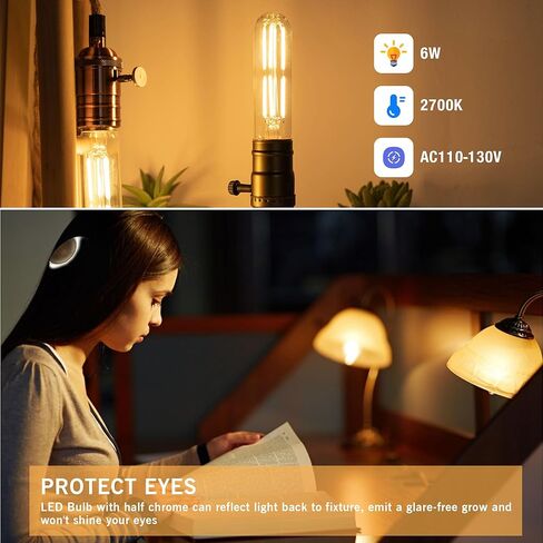 مصابيح مصباح مصباح LED مصابيح مصباح LED قابلة للضايق 6W (ما يعادلها 60 واط) ، مصابيح مصباح نحيف رقيقة طويلة من المصابيح الطويلة لخزانة الكورو ، ضوء البيانو ، الثريا ، هاتش ، 2700 كيلو سولف أبيض 600 لتر ، 2 عبوة in Kuwait
