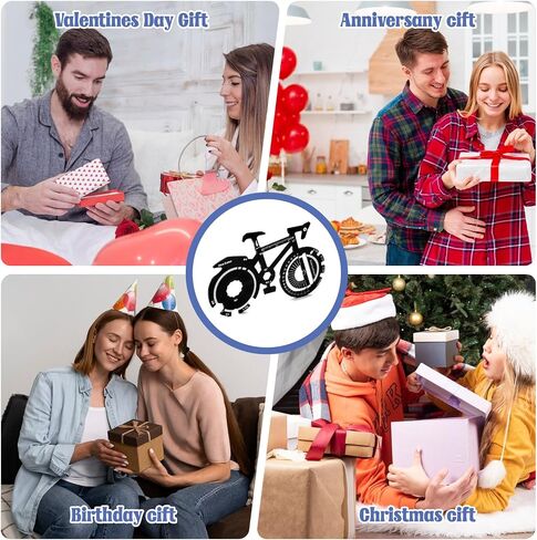 20 in 1 Bicycle Shaped Keychain Multitool Card - Pocket Multi-Tool for Bike Lover Men Key Chain gift for Dad Husband Birthday Father's Day - Black Stainless Steel in Saudi Arabia