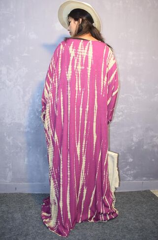 Bathrobe Versace Bath Robe Beach Kimono, Women's Tie Dye Kimono Rayon Fabric Robe with Belt, One Size/Free Size in Saudi Arabia