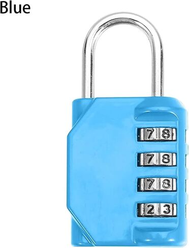 4-Digit Combination Lock Travel Security Metal Password Lock Dormitory Warehouse Door Padlock Rust-Proof Code Lock 1Pcs(Yellow) in Saudi Arabia