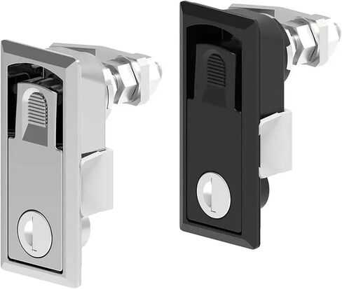 XK146-3 Electric Cabinet Black Plastic Keyless Percussion Close Inline Panel Latch Lock 1Pcs(XK146-3LW) in Saudi Arabia