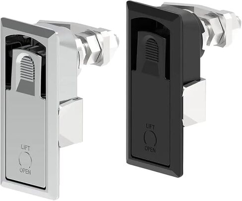 XK146-3 Electric Cabinet Black Plastic Keyless Percussion Close Inline Panel Latch Lock 1Pcs(XK146-3LW) in Saudi Arabia