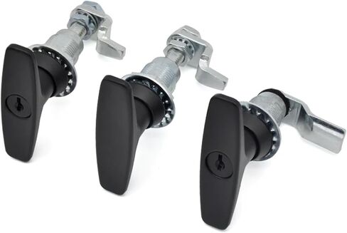 Class Electric Box Compression Type Large T-Handle Cylinder Door Cam Lock 1Pcs(Black) in Saudi Arabia
