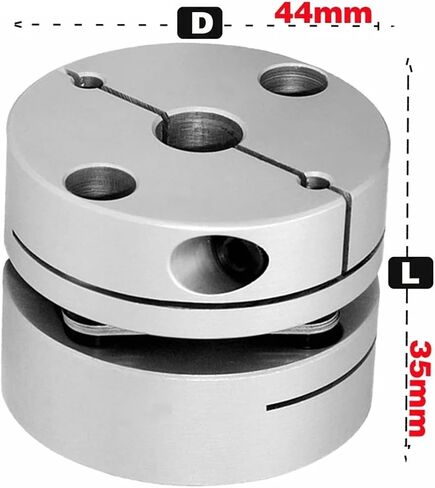 D44L35 Aluminium Alloy D44L35 Single Diaphragm اقتران مفصل مرن D44mm L35mm Ball Screw Step Servo Motor Computer FA Parts 1PCS (14x14) in Saudi Arabia