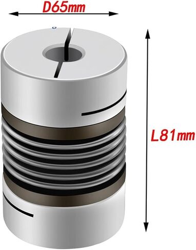 D65L81 Corrugated Coupling 8/10/12/14/16/18/20/25/28mm CNC Aluminium Alloy for Stepper Motor Coupler Shaft Couplings 3D Printer 1Pcs(22X24) in Saudi Arabia